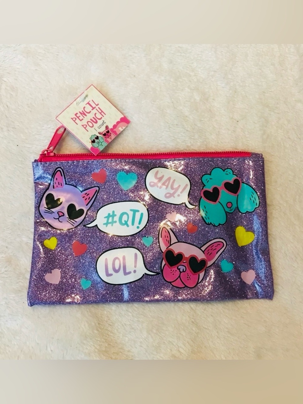 ✨✨5/$10✨✨ Dogs Pets Cat Pencil Pouch makeup bag 2018 Horizon Group USA New